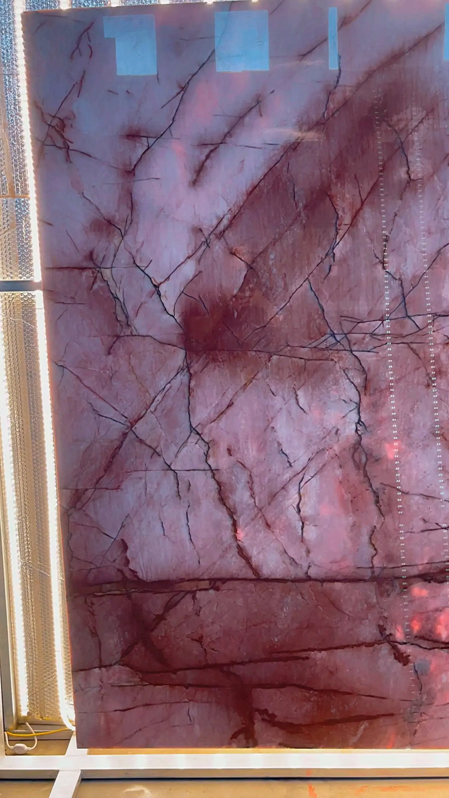 Back-lit Red Onyx